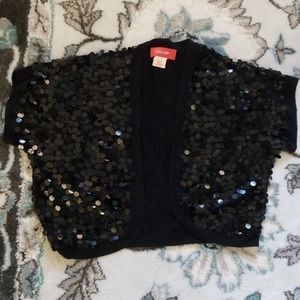 Co-op 100% silk shrug with sequence size M